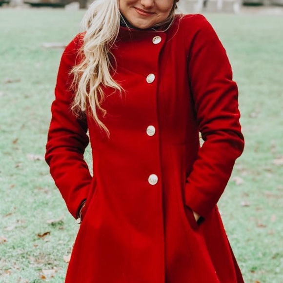 Red Wool Coat - Picture 5 of 5